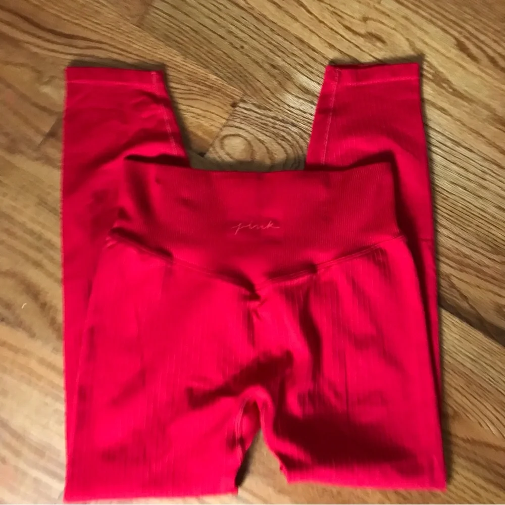 Victorias Secret PINK Bright Red Leggings - Picture 7 of 8